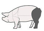pictogram achterpoot van varken