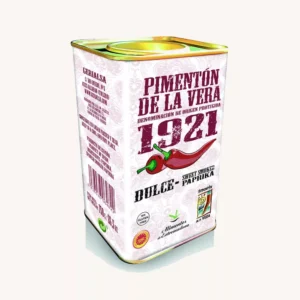 Zoet gerookte paprika, Pimentón de la Vera dulce DOP, uit Extremadura, groot blik 750g