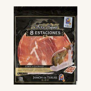 Handgesneden ham (Jamón) de Teruel DOP, uit Aragon, voorgesneden