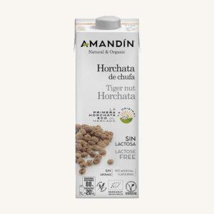 Amandín Ambachtelijke natuurlijke en biologische Horchata de Chufa (tijgernootmelk) UHT, traditioneel, fles