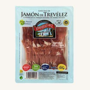 Jamón (ham) de Trevelez (IGP), uit Granada, extra dunne plakjes