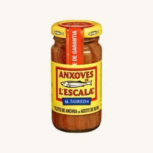 Ansjovisfilets in olijfolie, ambachtelijk, uit Girona - Middellandse Zee, klein potje