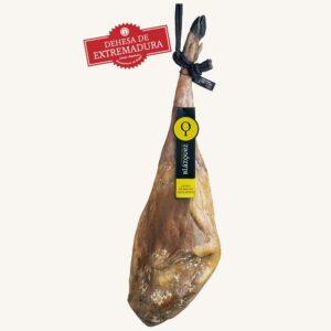 100% Ibéricoham (Jamón) van eikelvlees, zwart label - Pata Negra, DOP Dehesa de Extremadura, volbeen