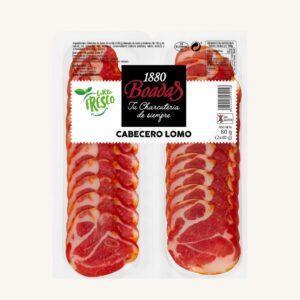 Lomo cabecero (gezouten kop-neklende), voorgesneden