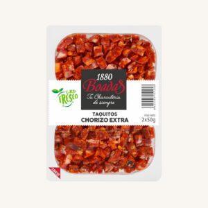 Taquitos Chorizo extra, in kleine blokjes gesneden