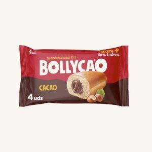 Bollycao zachte broodjes gevuld met cacao- en hazelnootcrème, verpakking van 4 stuks