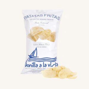 Gourmet aardappelchips, gemaakt met 100% olijfolie, middelgrote zak
