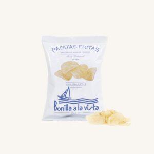 Gourmet aardappelchips, gemaakt met 100% olijfolie, klein zakje