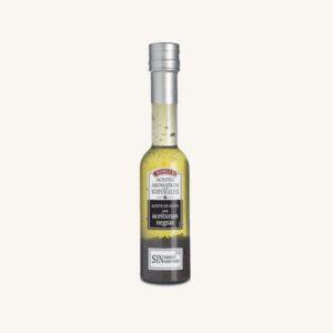 Aromatische olijfolie met zwarte olijven (aceitunas negras), 100% natuurlijk, fles