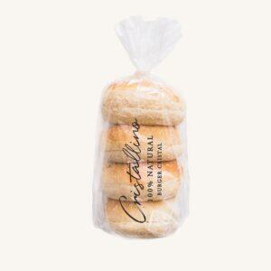 Burger Crystal bread (pan de cristal) 4 stuks