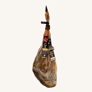 Eikelgevoerde 100% Ibérico ham (Jamón), Black label - Pata Negra, DOP Los Pedroches, uit Andalusië, volbeen 6-7kg