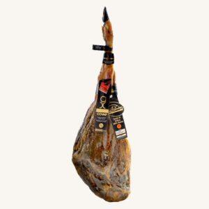 100% Ibéricoham (Jamón) van eikelvlees, Black label - Pata Negra, DOP Los Pedroches, uit Andalusië, volbeen