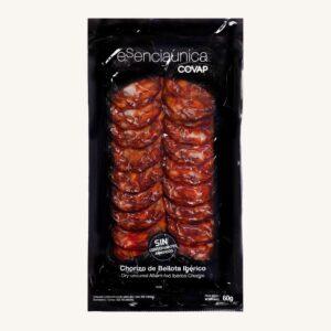 Chorizo van eikelgevoerde Ibérico-runderen, droog en ongezouten, uit Andalusië, voorgesneden