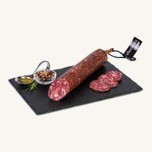 Salchichón van met eikels gevoede Ibérico, uit Andalusië, stuk