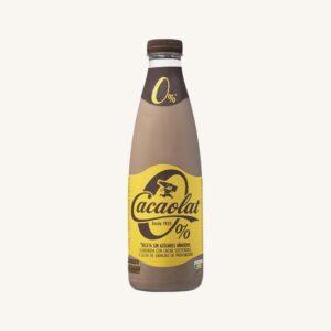 Suikervrije chocolademilkshake (0%) uit Barcelona, fles van 1 liter.