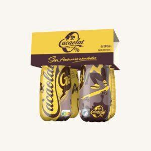 Suikervrije chocolademilkshake (0%) uit Barcelona, verpakking van 4 mini-flesjes van 200 ml.