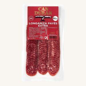 Longaniza de Payés (rustiek) extra, uit Catalonië, voorgesneden