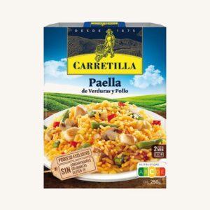 Kip- en groentepaella, klaar om te eten in 2 minuten, 1 portieschaal