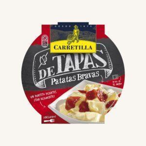 Patatas Bravas (pittige aardappelen), klaar om te eten in 30 seconden, 1 portieschaal