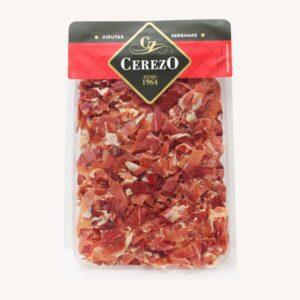 Serranohamschaafsel (Virutas Serranas de jamón), uit Serón (Andalusië), blister 120 g
