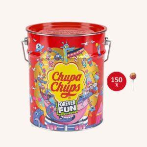 Forever Fun editie, grote blik Chupa Chups lolly's, uit Barcelona, 150 stuks.