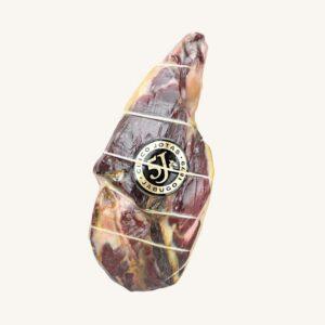 100% Ibérico-ham (Jamón), zonder been, zonder eikels, zwart label – Pata negra, uit Jabugo, geheel middenstuk