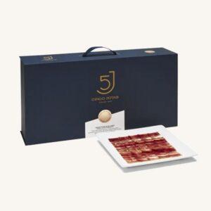 Cinco Jotas (5J) Geschenkdoos handgesneden hele ham (jamón) pata negra eikelgevoerd 100% Ibérico - Jabugo