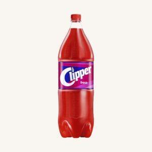Clipper Strawberry frisdrank (refresco de fresa), van de Canarische Eilanden, fles