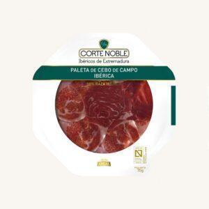 Ibérico 50% de cebo de campo schouderham (Paleta) Groen label - uit Extremadura, voorgesneden