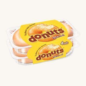 Donuts Glacé (geglazuurde donuts), verpakking met 4 individuele stuks