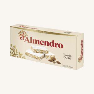 El Almendro traditionele knapperige harde amandelnougat (Turrón duro de almendra), doos