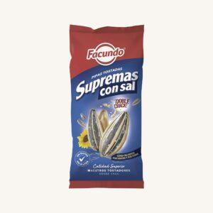 Facundo Pipas Supremas con Sal (grote geroosterde zonnebloempitten met zout), uit Palencia, middelgrote zak