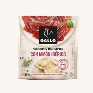 Verse eierpasta gevuld met Ibérico ham (jamón), uit Barcelona