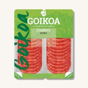 Extra kalkoenchorizo uit Navarra, voorgesneden.