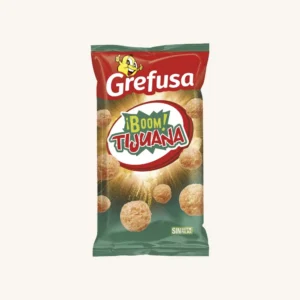 Boom Tijuana, gebakken maissnack met pittige barbecuesmaak, zakje
