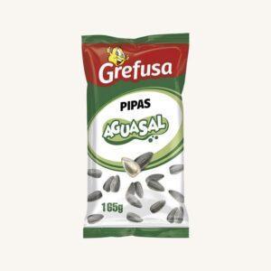 Grefusa Pipas Aguasal (geroosterde zonnebloempitten), uit Valencia, middelgrote zak