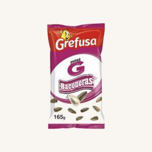 Pipas G Baconeras, geroosterde zonnebloempitten met baconsmaak, middelgrote zak