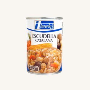 Escudella Catalana (traditionele Catalaanse stoofpot), huisgemaakt, kant-en-klaar, blik