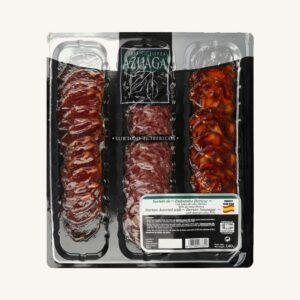 Ibérico (50%) de cebo vleeswarenschotel met lomo (lendestuk), chorizo en salchichón, voorgesneden