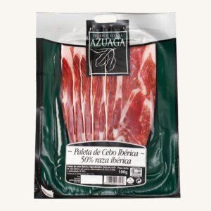 Paleta (schouderham) de cebo Ibérico 50%, voorgesneden