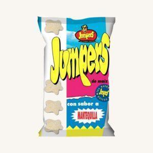 Jumpers maïssnacks met botersmaak (aperitivos de maíz con sabor a mantequilla), zak