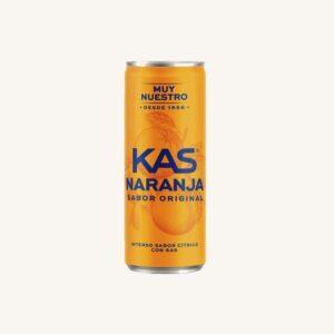 KAS Naranja, sinaasappellimonade, originele smaak, uit Baskenland, blik