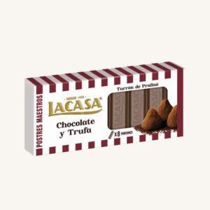 Lacasa Chocolade en truffel Praline Nougat (Turrón de praline de chocolade y trufa), doos