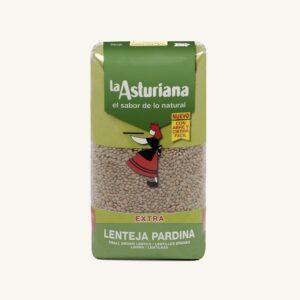 La Asturiana Pardina kleine bruine linzen (Lenteja Pardina), extra, van Leon, zak