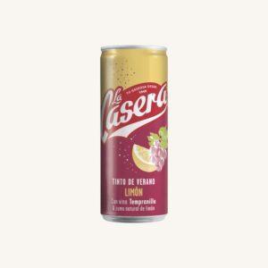 La Casera Tinto de Verano Limón (frisdrank met lichtrode Tempranillo-wijn en citroen), uit Madrid, blik