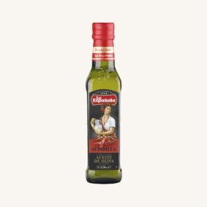 Extra vierge olijfolie met chilismak (à la guindilla), pittig, uit Andalusië, fles