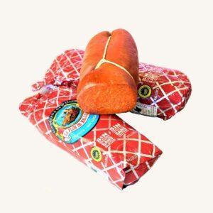 Sobrasada van Mallorca, traditionele IGP suprema, stuk