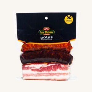 Compango Asturiano, met chorizo + morcilla + panceta uit Asturië, 3-delige set