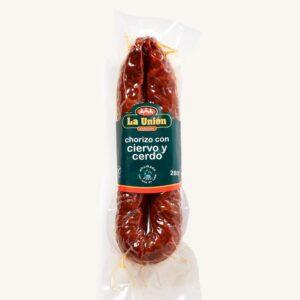 Hertenworst (embutido de ciervo), chorizo-stijl, gerookt met eikenhout, uit Asturië, stuk