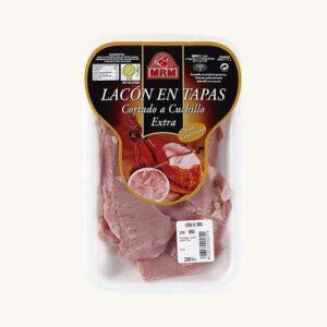 Lacón in handgesneden tapas gerookt (ahumado), extra kwaliteit, uit Madrid, schaal